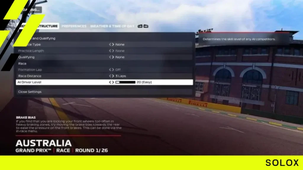 How do I turn up AI difficulty in F1 2020?