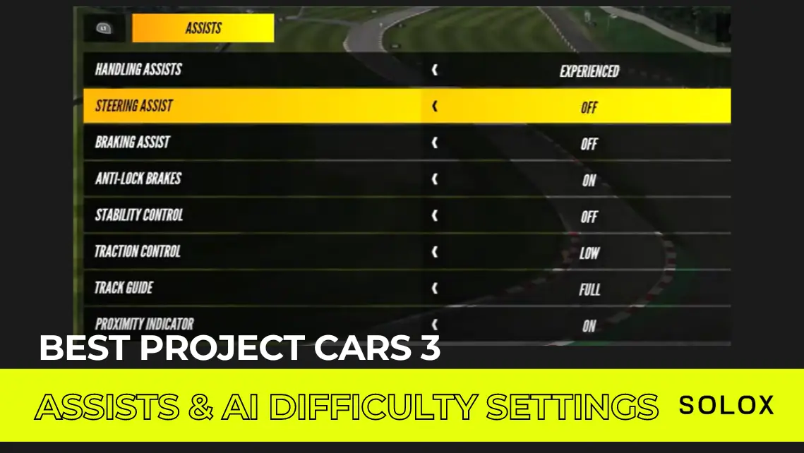 Best Project Cars 3 Assists and AI Difficulty Settings