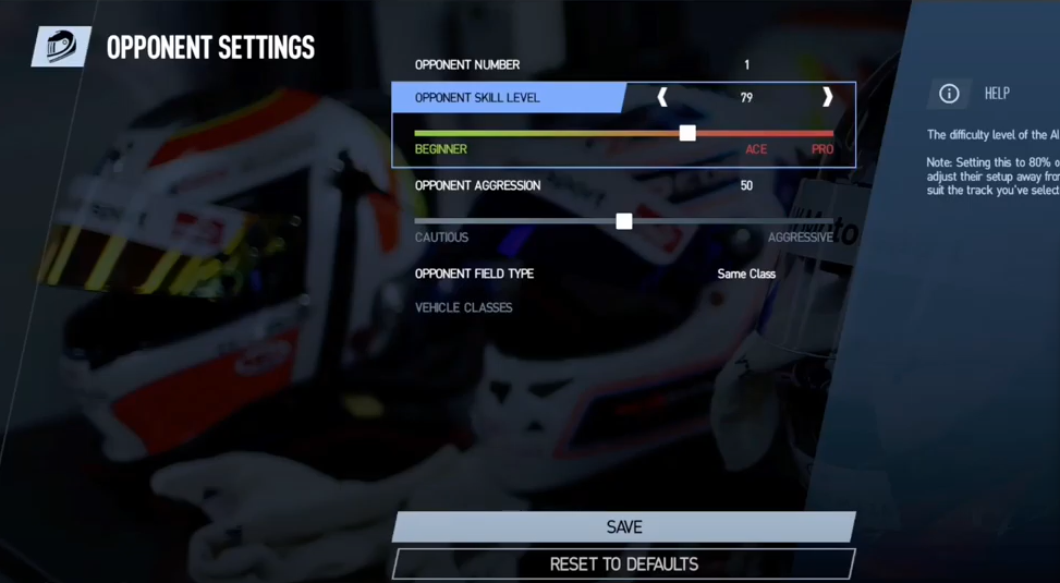 project cars 2 difficulty settings