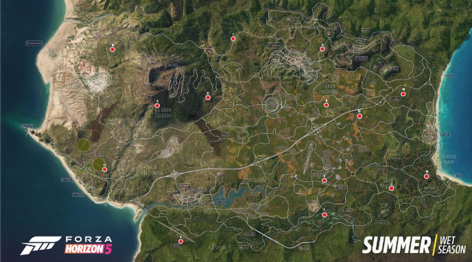 Forza Horizon 5 Barn Finds map