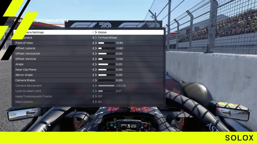 How do I change the camera view in F1 2022?