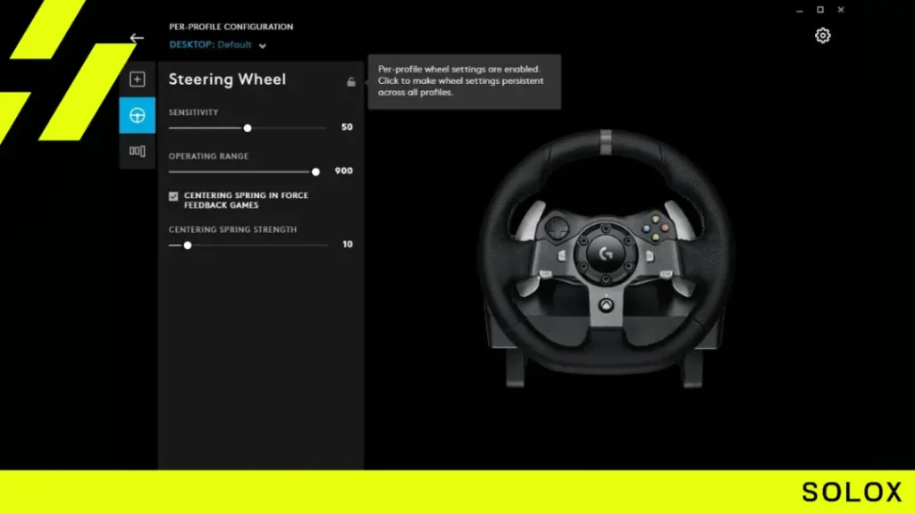 GHUB Logitech settings