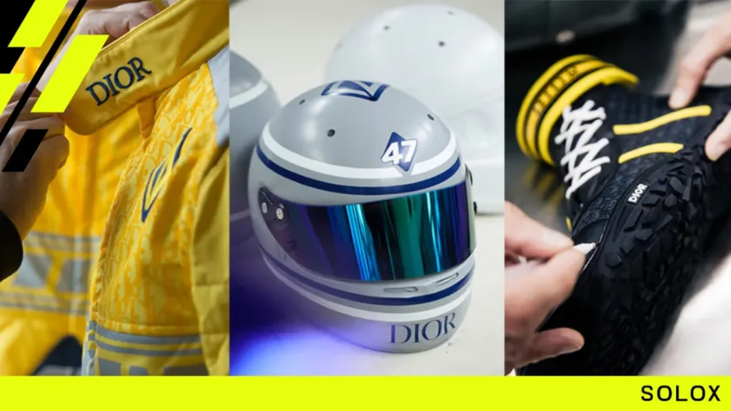 The Dior racing gear