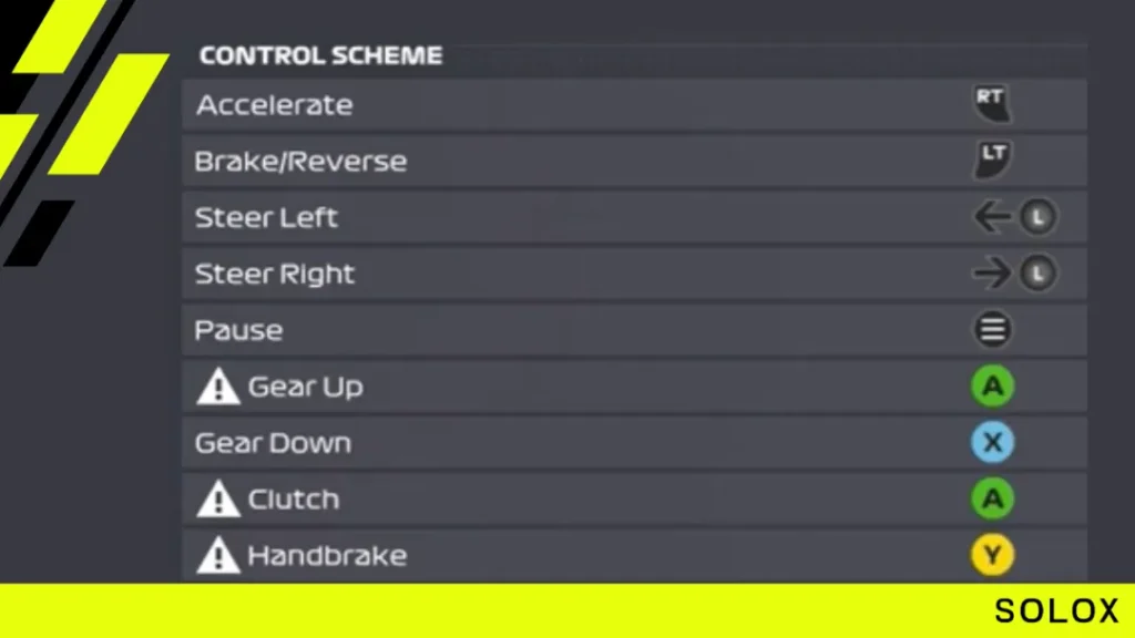 Xbox controller button mapping