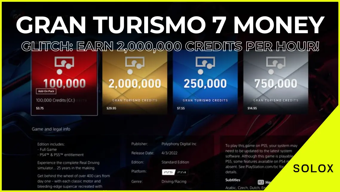 Gran Turismo 7 Money Glitch: Earn 2,000,000 Credits per Hour!