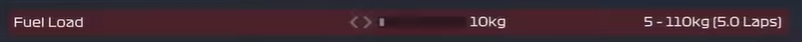 F1 22 Baku setup - fuel load