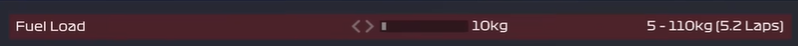 F1 22 Silverstone setup - fuel load