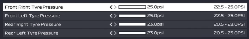 F1 22 Austria setup - tyres