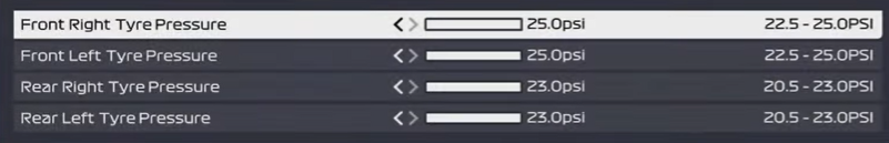 F1 22 Abu Dhabi setup tyres