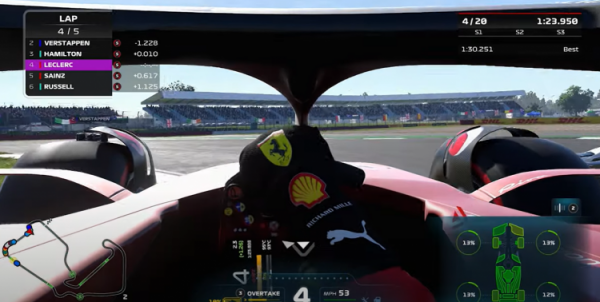 F1 22 Cockpit Camera View Settings
