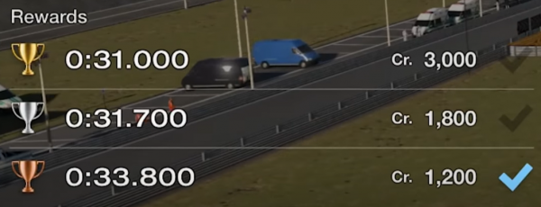 GT7 time trial credits