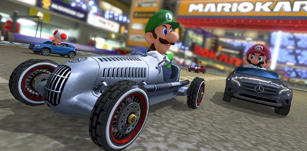mario kart deluxe mercedes