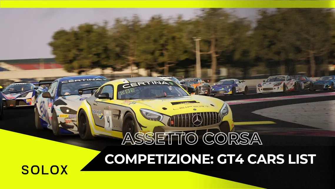 Assetto Corsa Competizione: GT4 Cars List
