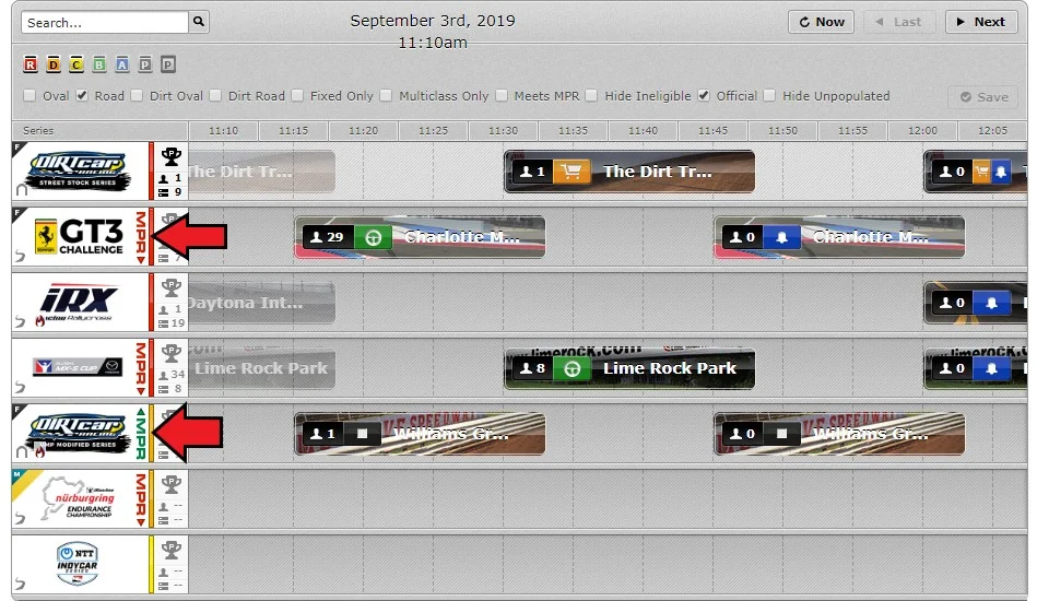 what is iracing mpr