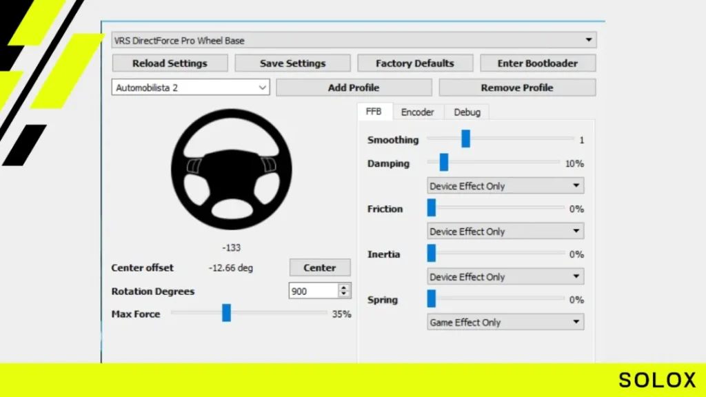 Tailoring FFB Settings for Different Wheelbases