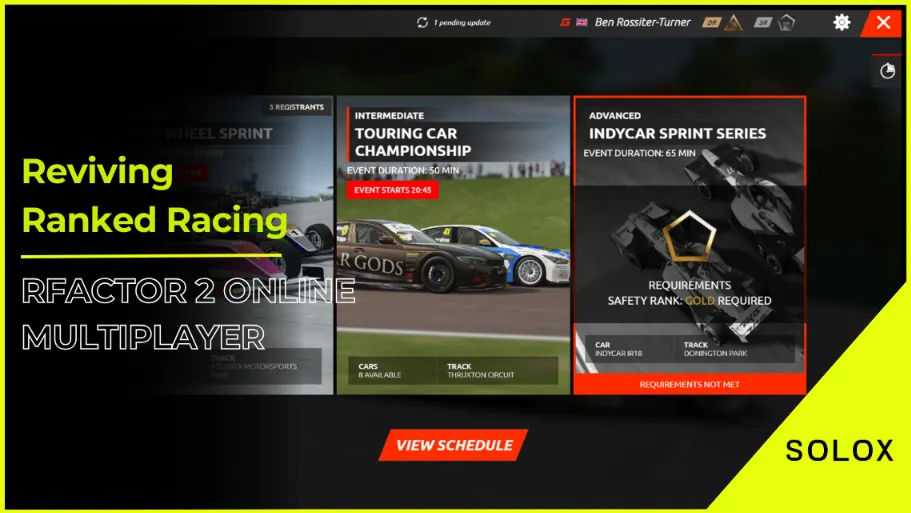 Reviving Ranked Racing: rFactor 2 Online Multiplayer