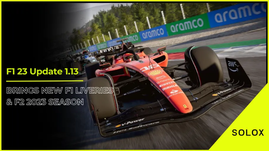 F1 23: Update 1.13 Brings New F1 Liveries and F2 2023 Season