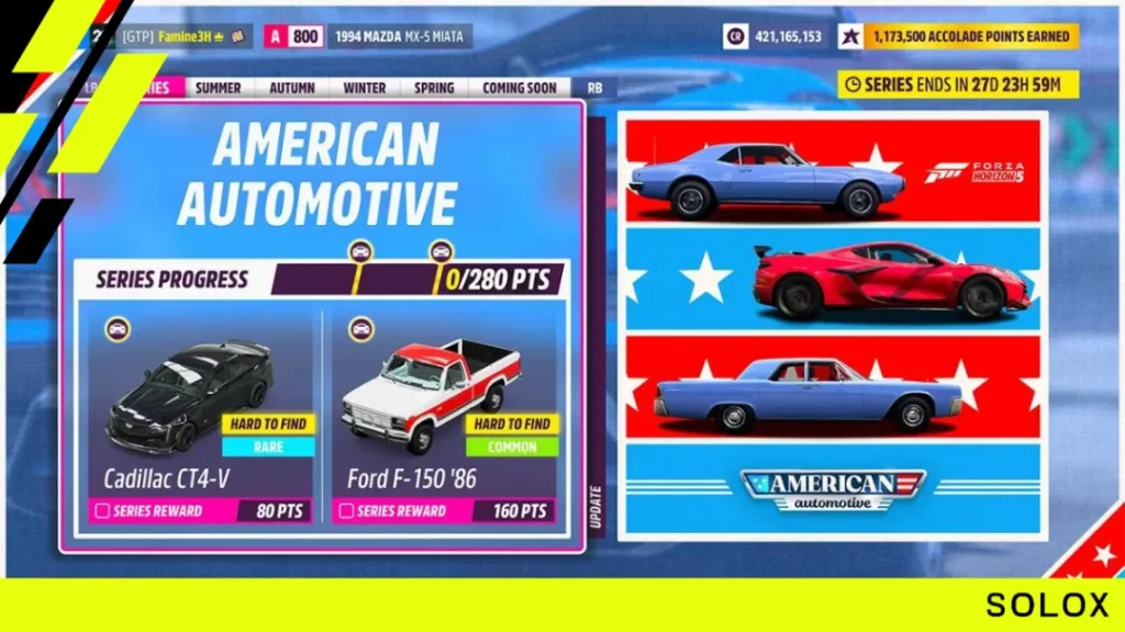 "American Automotive" Limited Timed Series Features