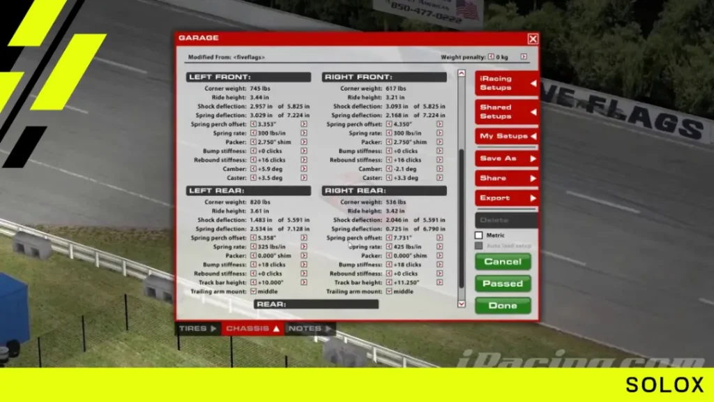 Understanding iRacing Car Setups