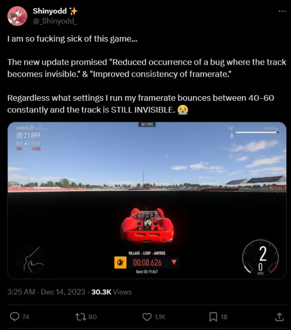 Forza Motorsport Update 3 Fails to Eliminate Invisible Track Glitch