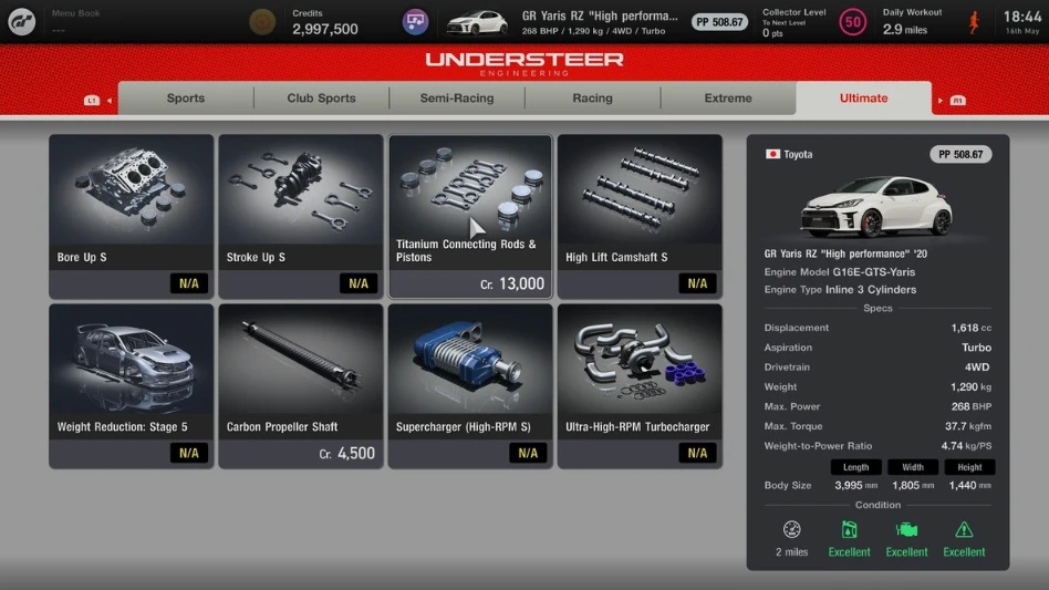 Categories of Tuning Parts