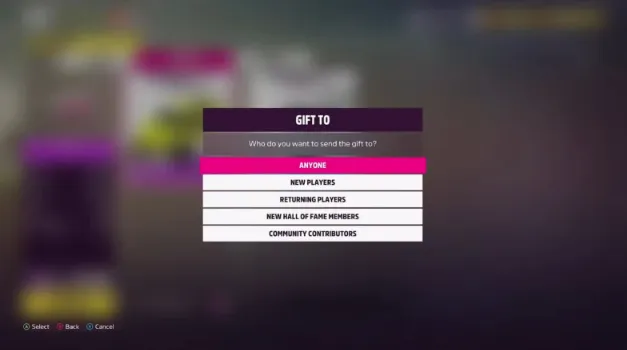 Choosing Your Recipient FH5