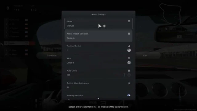 Gear Assist Automatic vs Manual Transmission GT7