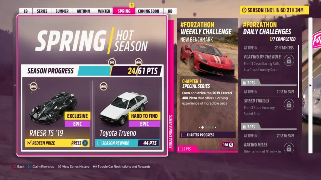 The Series 1 Challenge as an Opportunity FH5