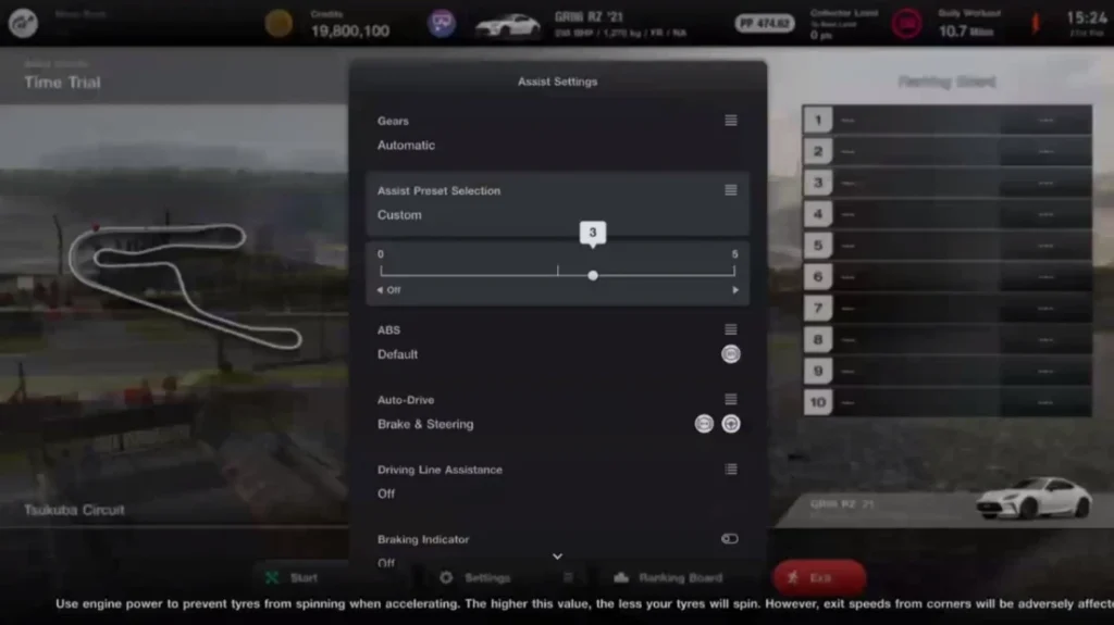 Here's How To Change Assist Settings in Gran Turismo 7