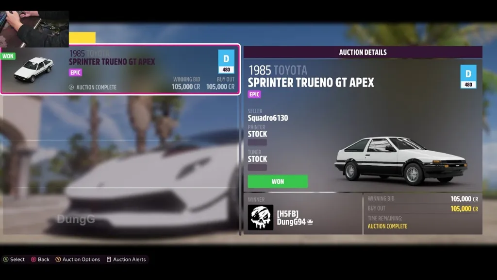 Utilizing the Auction House FH5