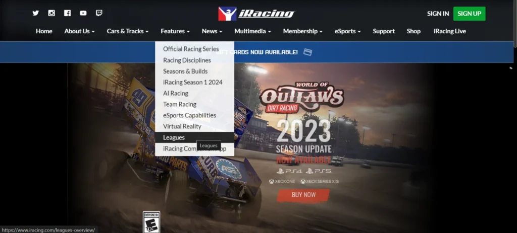 Accessing the Leagues Tab