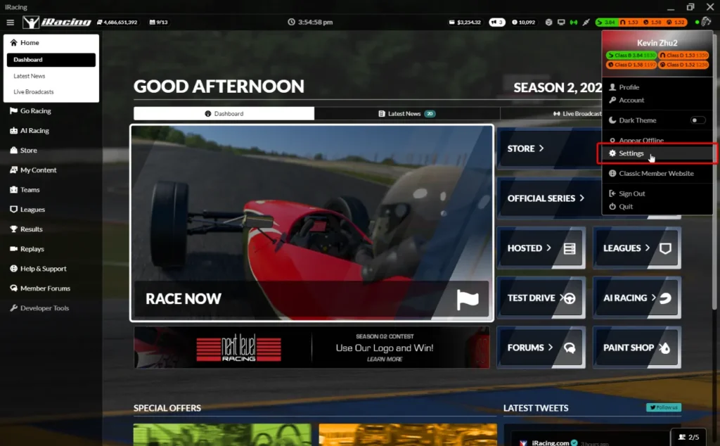 Setting Up Spotting in iRacing