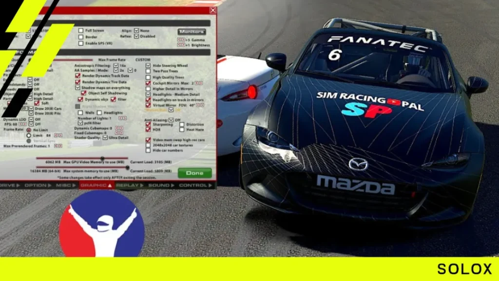 Launching iRacing and Accessing Graphics Settings