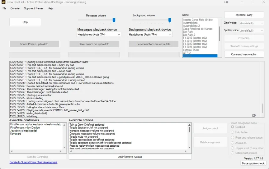 Connecting Crew Chief to iRacing