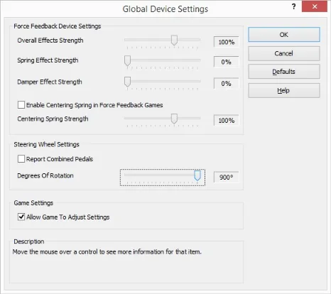 Navigate to Global Device Settings