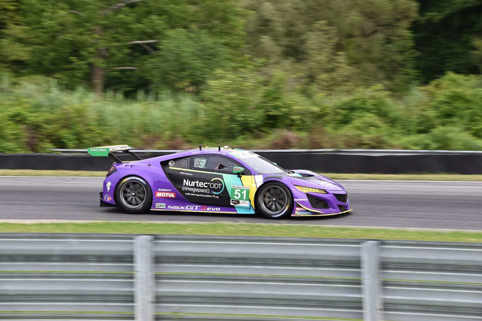 Acura NSX GT3 Evo racing in the GTD class