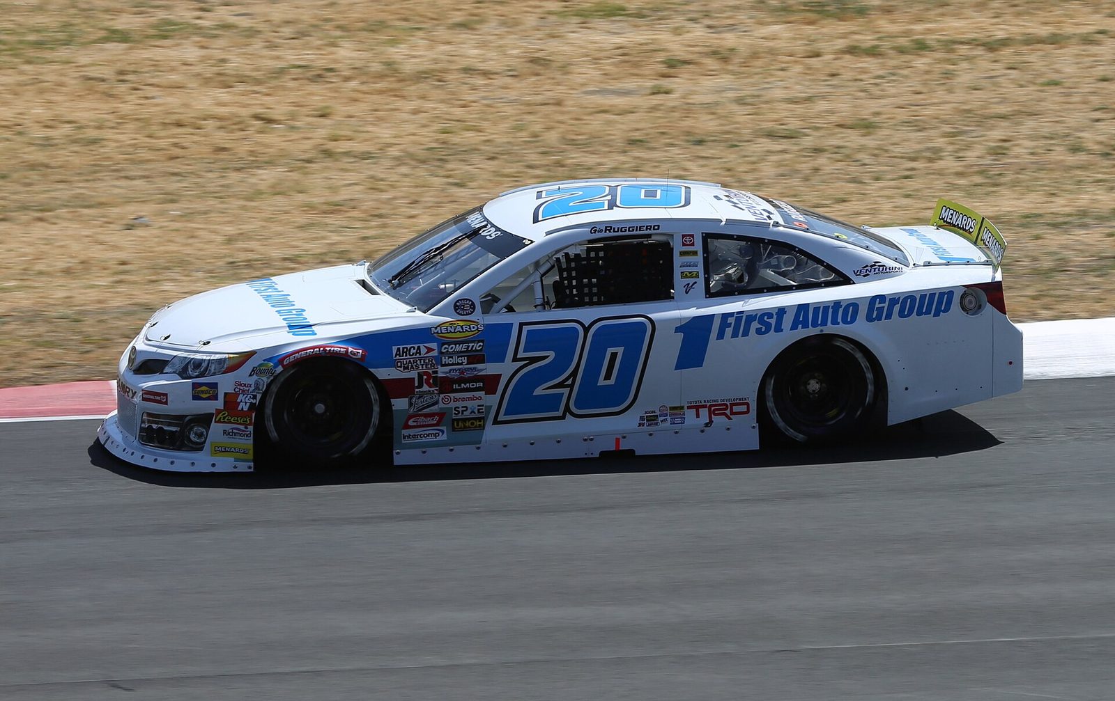 Gio Ruggiero's number 20 Toyota in the ARCA Menards Series at Sonoma