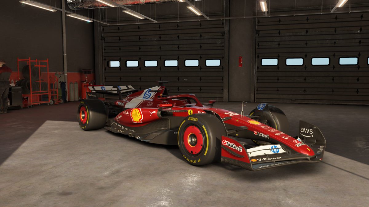 Ferrari SF-25 Formula 1 car in Assetto Corsa EVO