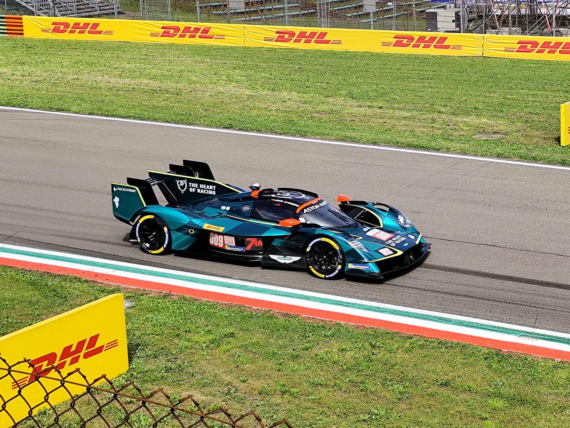 The Aston Martin Valkyrie AMR-LMH at Imola in 2025