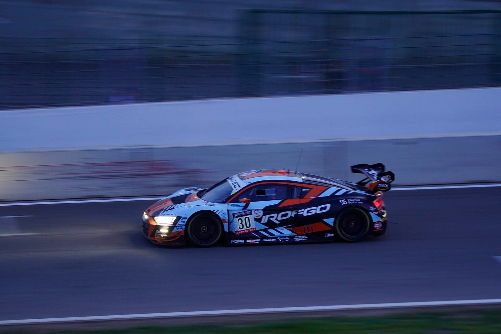 Audi R8 LMS GT3 Evo II of Team WRT at the 2022 Spa 24 Hours