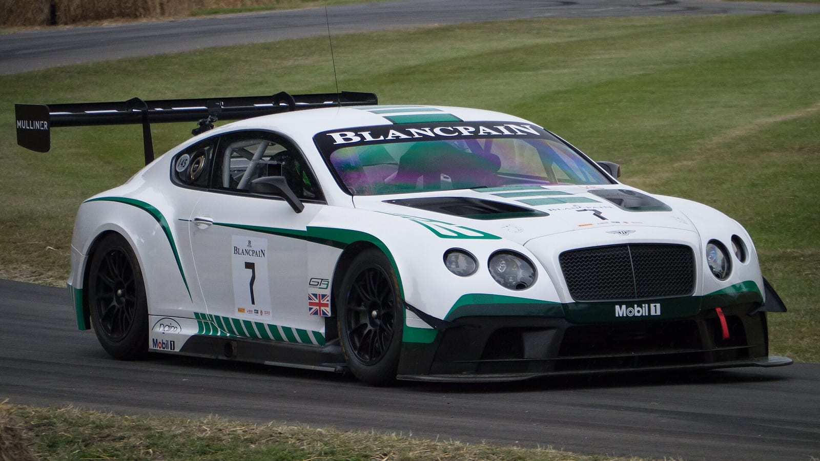 A Bentley Continental GT3 on track