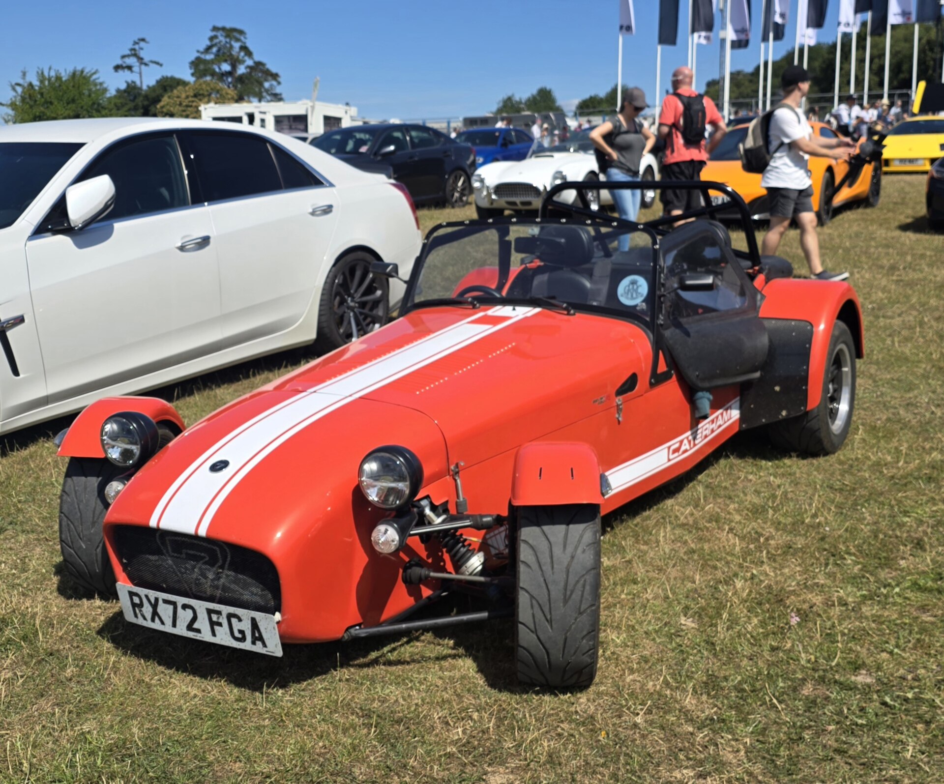 A Caterham Seven 420R on the road