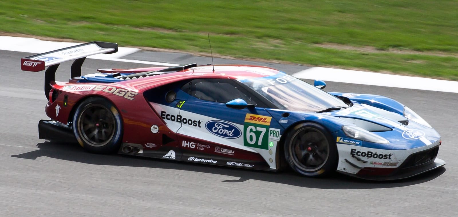 Ford GT GTE number 67 at Silverstone in 2018