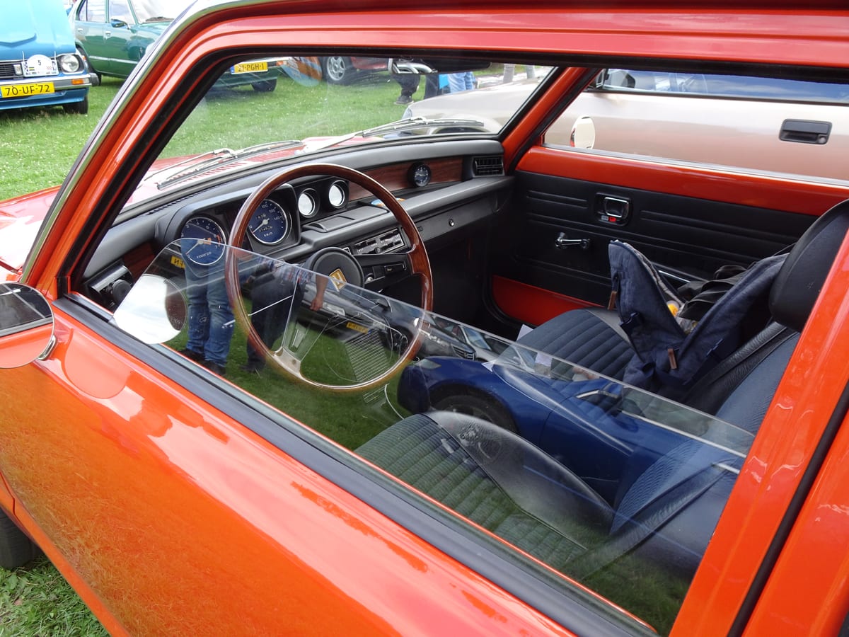A 1974 Honda Civic RS at a Japanese car show in Gemert in 2023