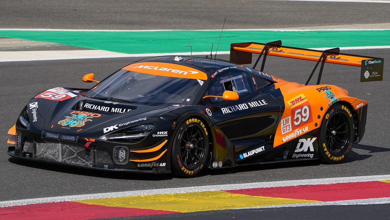 McLaren 720S GT3 Evo of United Autosports at Spa in 2024