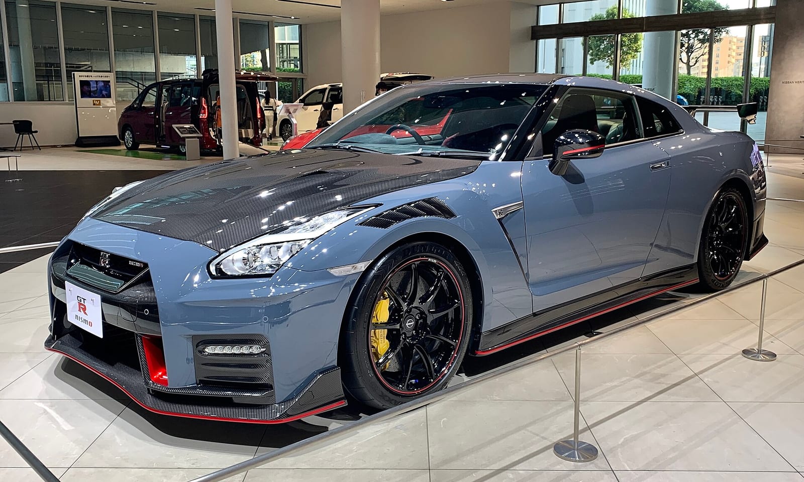 A Nissan GT-R Nismo R35 seen from the front