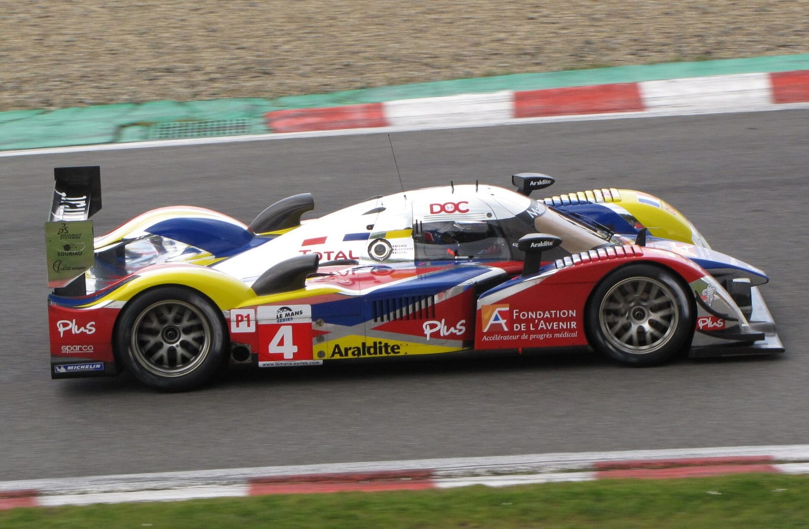 The number 4 Peugeot 908 HDi FAP on track at Spa in 2010