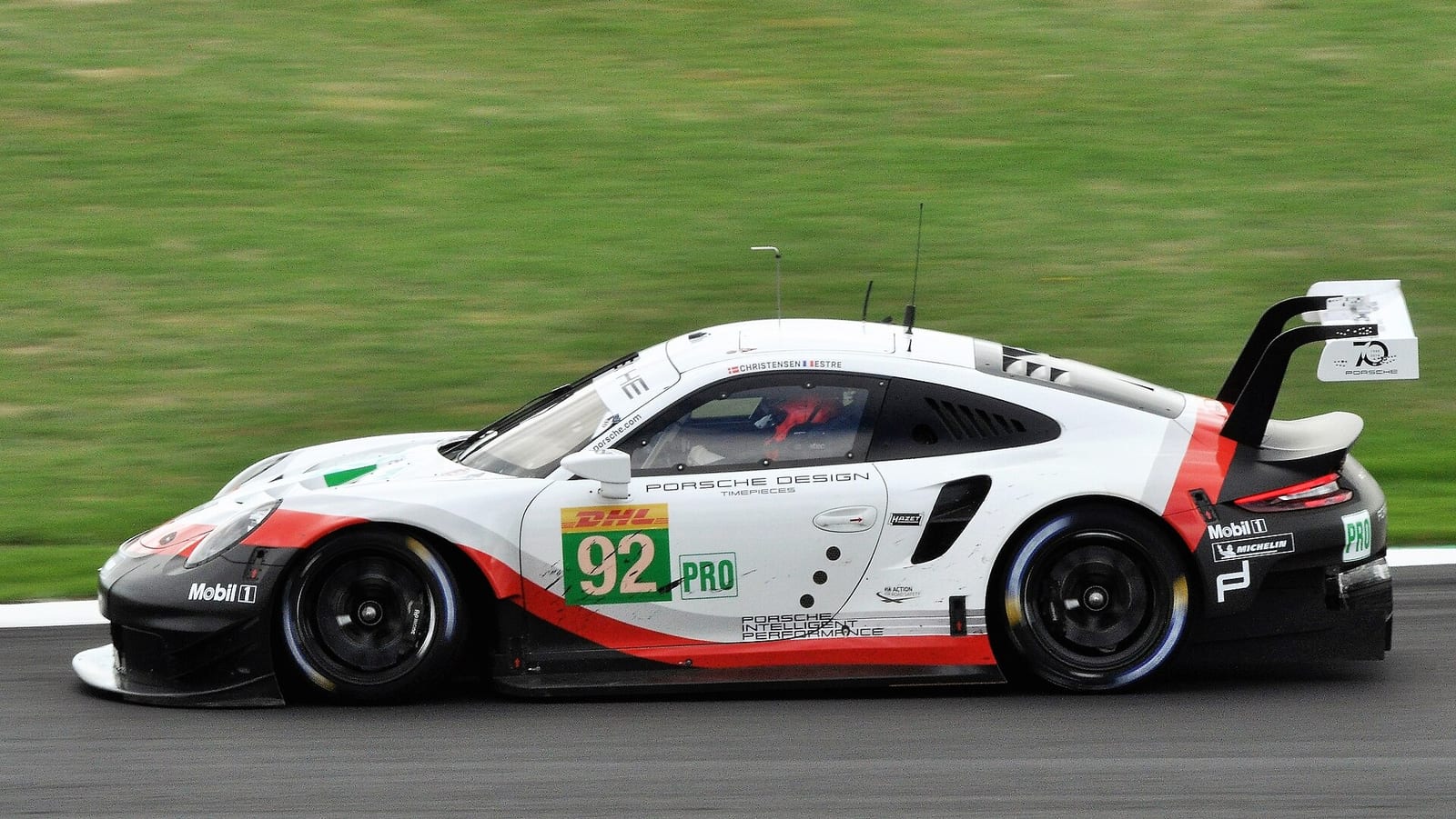 Porsche 911 RSR number 92 at Silverstone in 2018