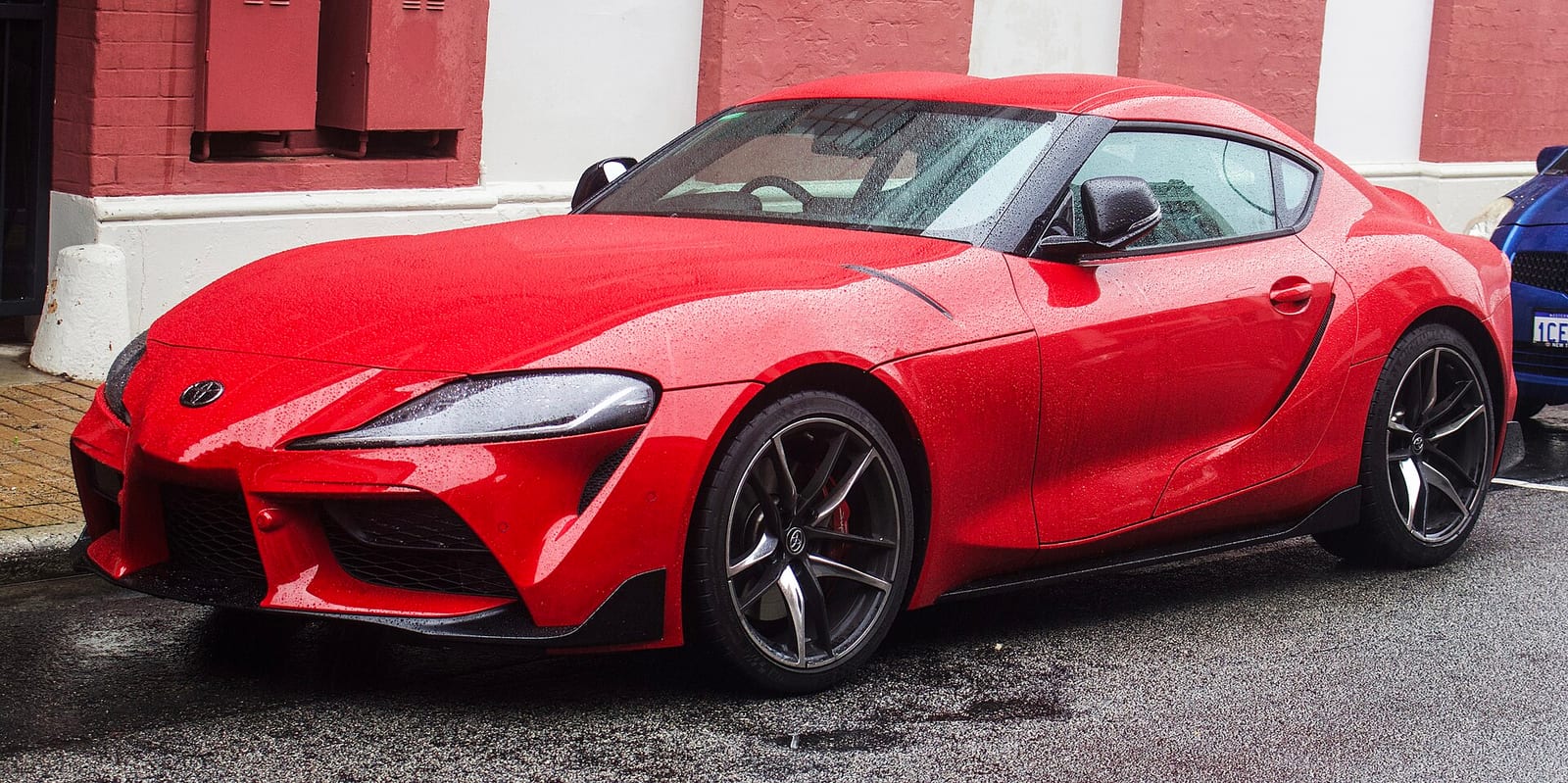 A Toyota GR Supra seen from the front