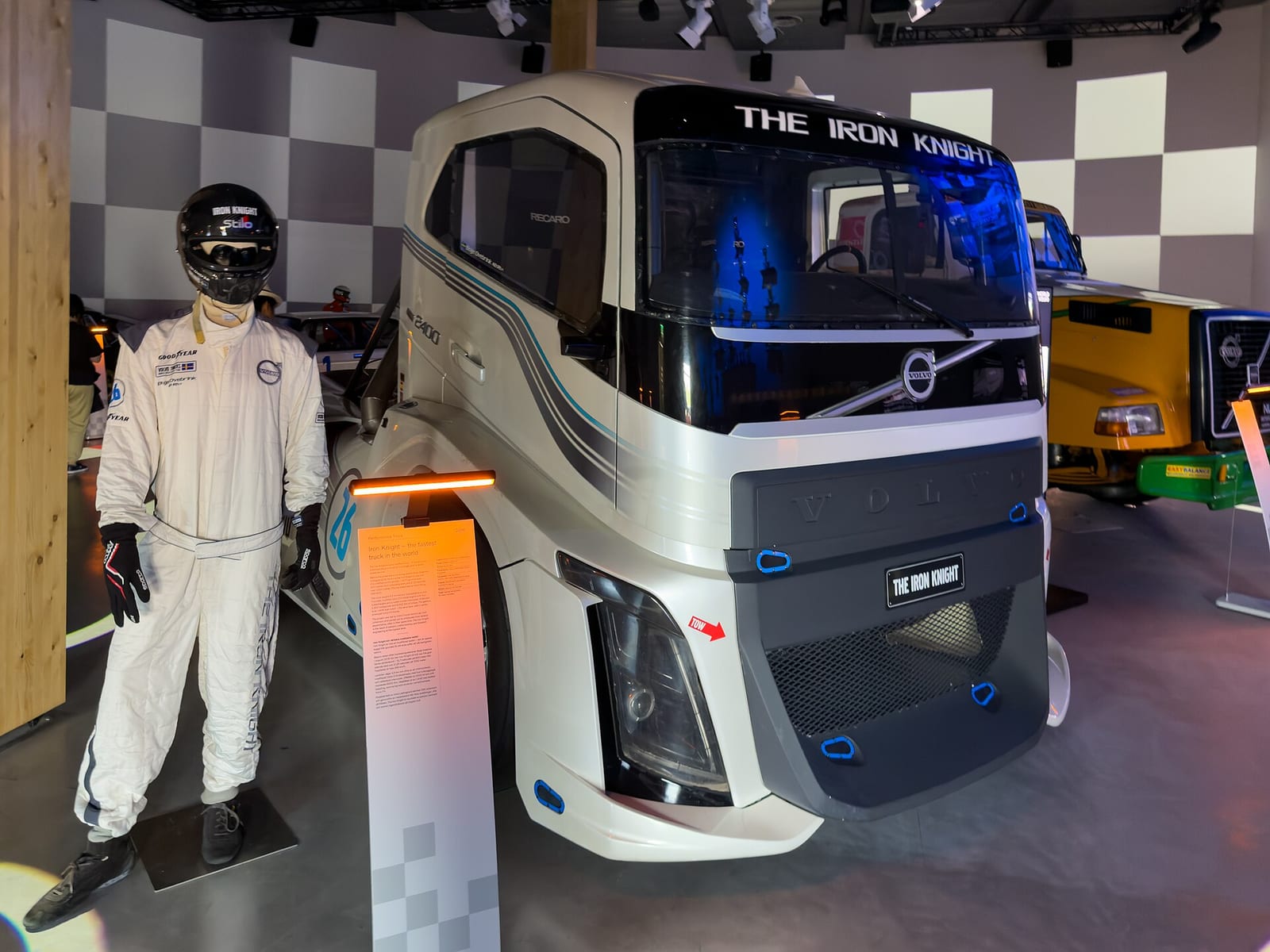 The Volvo Iron Knight racing truck on display at World of Volvo